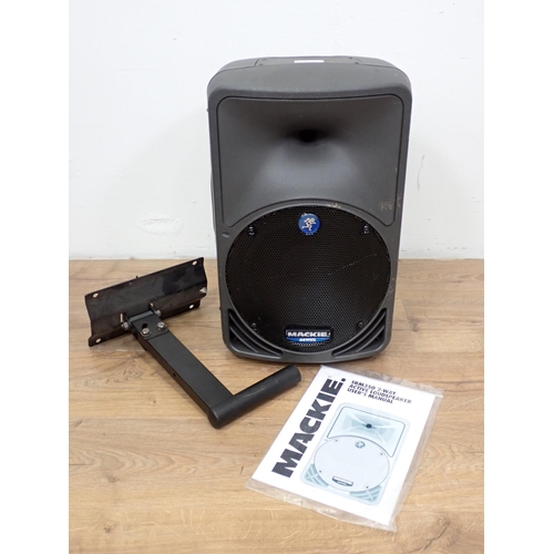 679 - A Mackie SRM350 2-way Active Loudspeaker, Wall Mounting Bracket and user's manual