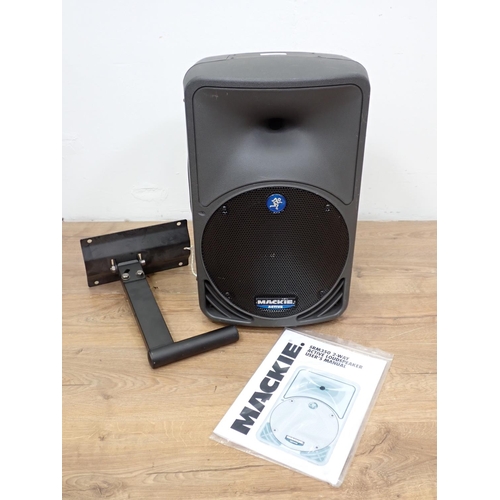 680 - A Mackie SRM350 2-way Active Loudspeaker, Wall Mounting Bracket and user's manual