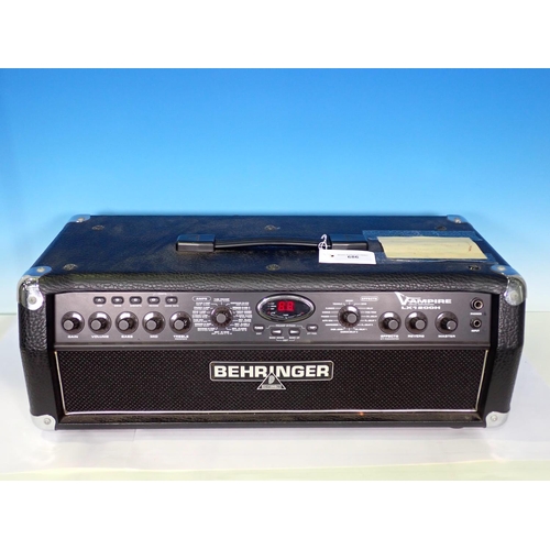 686 - A Behringer V-Ampire LX1200H 2 x 60W Digital Guitar Modelling Amplifier Head (passed PAT)