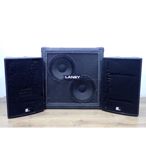 688 - A Laney Speaker Cabinet, and a pair of Fohhn Loudspeakers