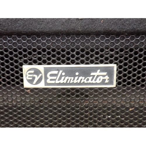 689 - An Eliminator Speaker Cabinet on Stand and a pair of P.A. Speaker Cabinets