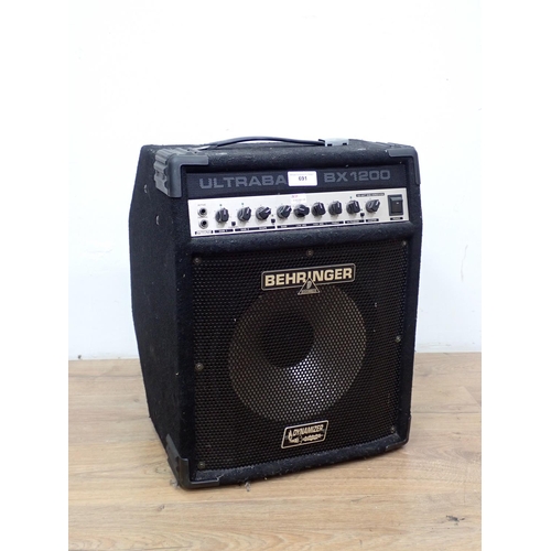 691 - A Behringer Ultrabass BX1200 120W Combo Bass Guitar Amp