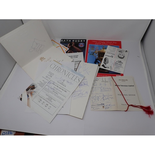 76 - A collection of Autographs, chiefly sporting related, Rugby, Cricket (both local and international) ... 