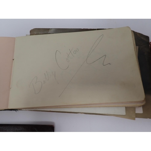 80 - Seven small Autograph Books, 1930's-1940's, theatre people principally, Ivor Novello, Hermione Gingo... 