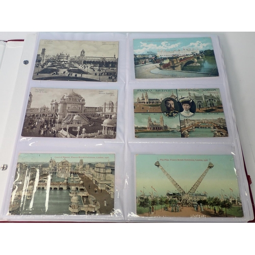 89 - A Postcard album of 216 Exhibition Cards, many coloured (1)