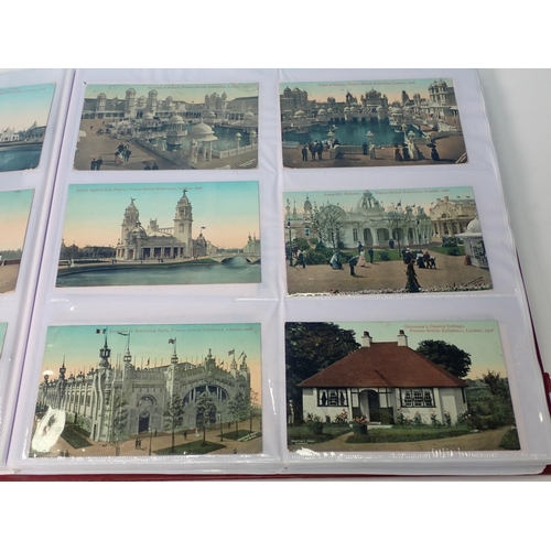 89 - A Postcard album of 216 Exhibition Cards, many coloured (1)