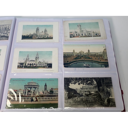 89 - A Postcard album of 216 Exhibition Cards, many coloured (1)