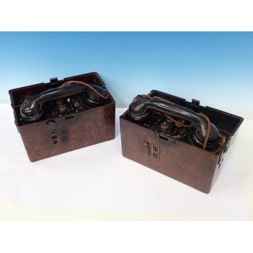 591 - Two WWII German Field Telephones