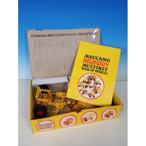 68 - A Meccano Highway Multikit and a collection of unboxed Matchbox and other play worn diecast Vehicles