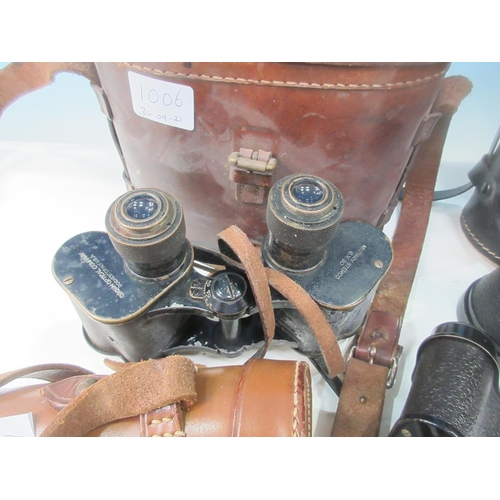 1006 - A pair of Zenith 10 x 50 Field Binoculars, light weight, a pair of Military Stereo 6 x 30 Binoculars... 