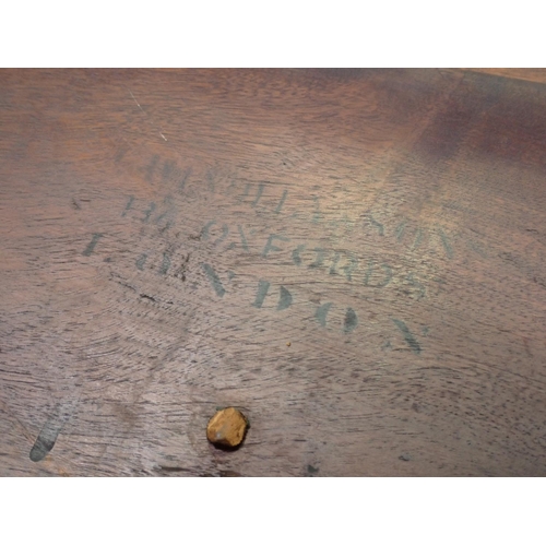 1033 - A Victorian burr walnut veneered two tier Sutherland Table on turned cheval frame, 23in