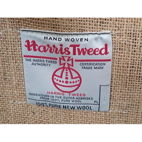 1055 - A pair of good quality occasional Chairs with Harris tweed upholstery on square tapering front legs ... 