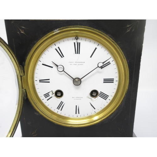 1069 - A Victorian marble cased Mantel Clock by Chas Frodsham, A/F