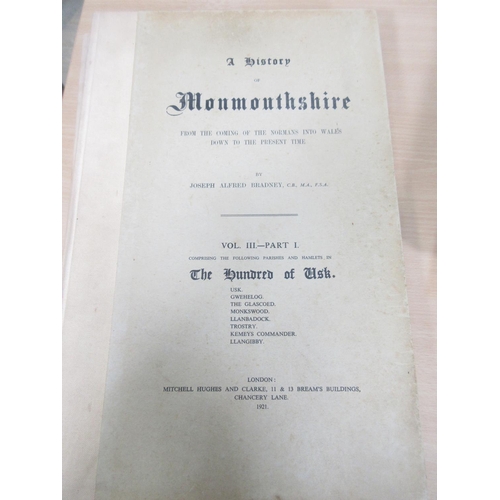 1082 - SIR JOSEPH BRADNEY, History of Monmouthshire, Vol III, Vol III parts 1 and 2, Vol IV parts 1 and 2 (... 