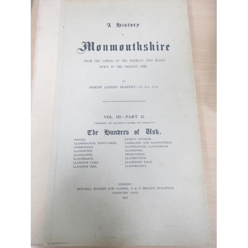 1082 - SIR JOSEPH BRADNEY, History of Monmouthshire, Vol III, Vol III parts 1 and 2, Vol IV parts 1 and 2 (... 