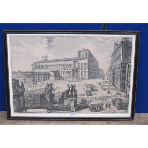 1123 - AFTER PIRANESI. Veduta della Pizza di Monte Cavallo, re-strike, Pl. 19 x 29in; a lithographic print ... 