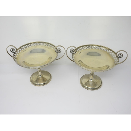 803 - A pair of Edward VII pierced silver Fruit Stands, Sheffield 1906