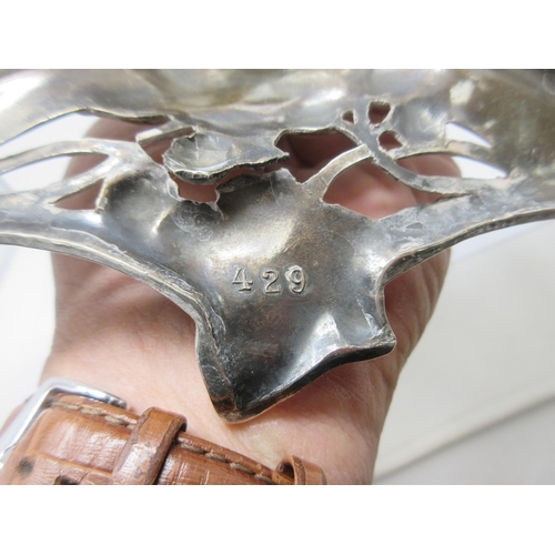 844 - A WMF Jugendstil silver plated Figural Dish with entwined ivy leaf