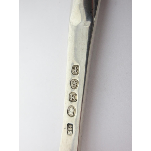 892 - A George III silver Marrow Scoop engraved D.M.H, London 1805, maker: S.H