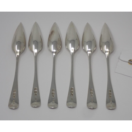 900 - Six Victorian silver Grapefruit Spoons, London 1896