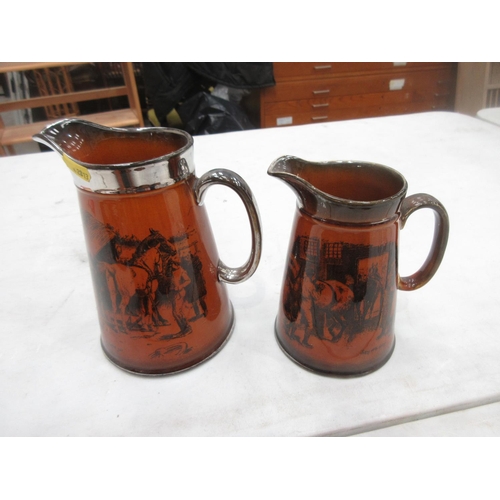 989 - A Collection of mainly Ridgway, pottery Mugs and Jugs depicting Coaching Days and Coaching Ways