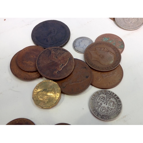 237 - A Tin of Coins and Military Badges, etc