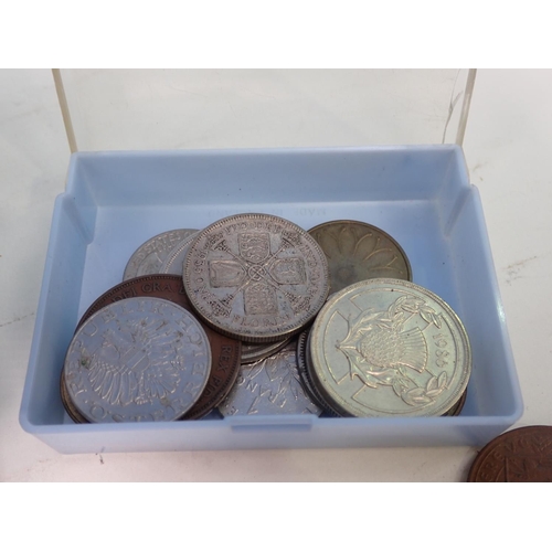 237 - A Tin of Coins and Military Badges, etc