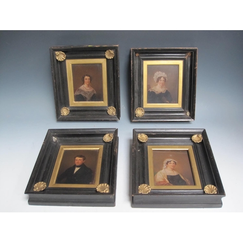 261 - ENGLISH SCHOOL, c.1835. Portraits of Jane Lee, Ann Lee, Mary Green Jackson (formerly Lee), and Major... 