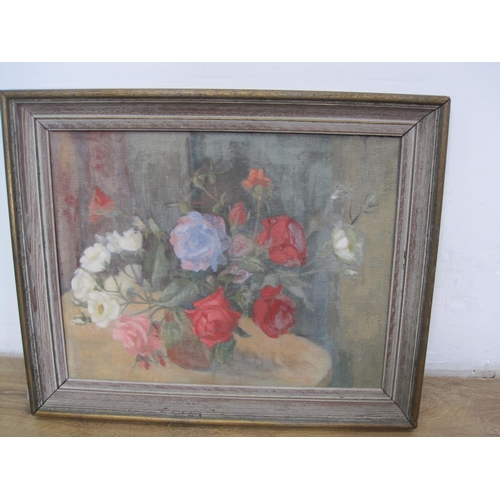 278 - STELLA CARTON-KELLY. A Still Life of Roses, oil on canvas, 14 x 18in; another still life by the same... 