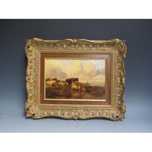 283 - CIRCLE OF THOMAS SIDNEY COOPER R.A. Cattle at a Lakeside, bears signature and date 1853, and with fu... 