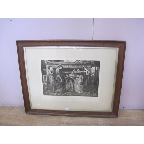 298 - Two framed Photogravures depicting The Meeting of Dante and Beatrice (after H. Holliday); and Dante'... 