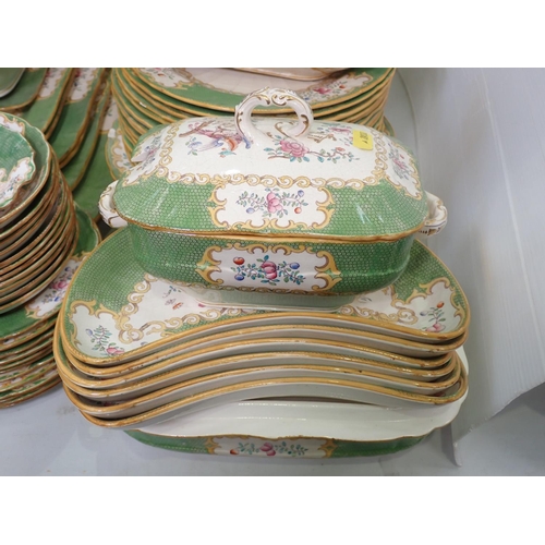 343 - A large quantity of Minton Exotic Bird patterned Dinnerware, some A/F