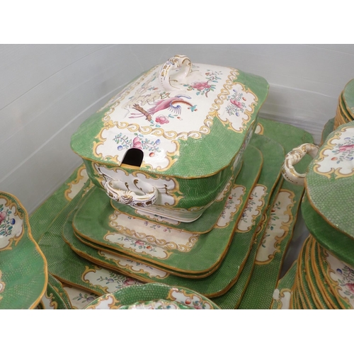 343 - A large quantity of Minton Exotic Bird patterned Dinnerware, some A/F