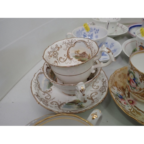 358 - Assorted Victorian and later Tea Cups and Saucers, various designs