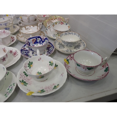 358 - Assorted Victorian and later Tea Cups and Saucers, various designs