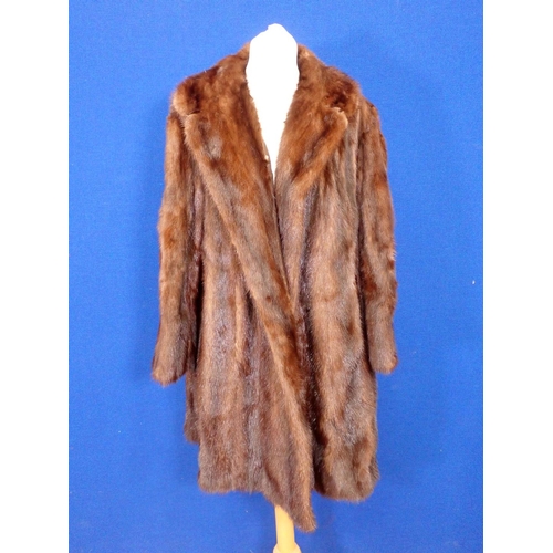 460 - A mink 3/4 length Coat labelled Warwick House, Malvern, a brown mink Stole, a palamino mink Stole, t... 