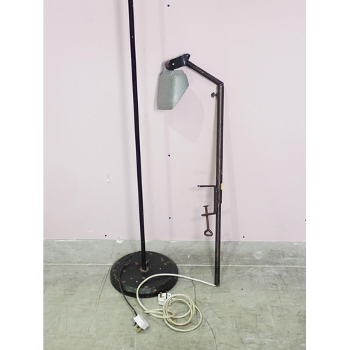 463 - A tall metal Lamp (passed PAT) and a Lamp with a clamp (failed PAT)