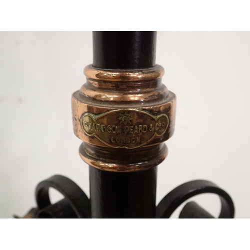 467 - A gilt Standard Lamp with baluster column and circular base, 4ft 8in H (passed PAT, fuse removed)