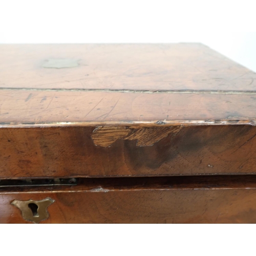 474 - A 19th Century Writing Box, brass bound and four other boxes