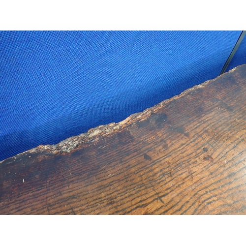 501 - An 18th Century oak Potboard Dresser fitted two drawers above a pierced fiddle leg and shaped end su... 