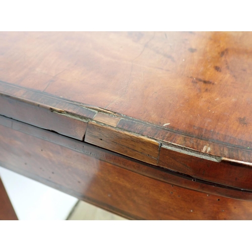 522 - A 19th Century mahogany foldover Card Table on square tapering supports, 3ft W