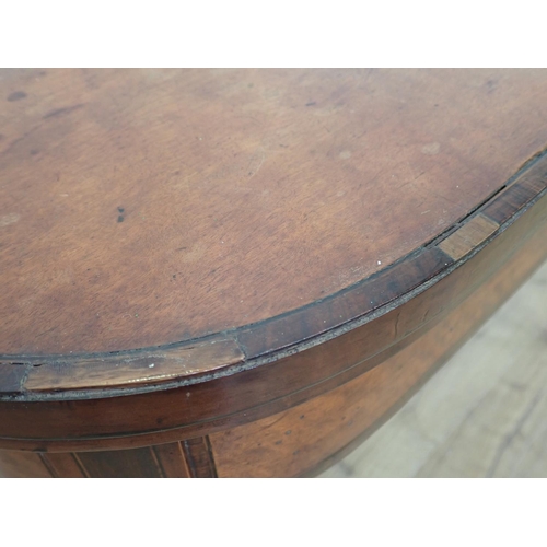 522 - A 19th Century mahogany foldover Card Table on square tapering supports, 3ft W