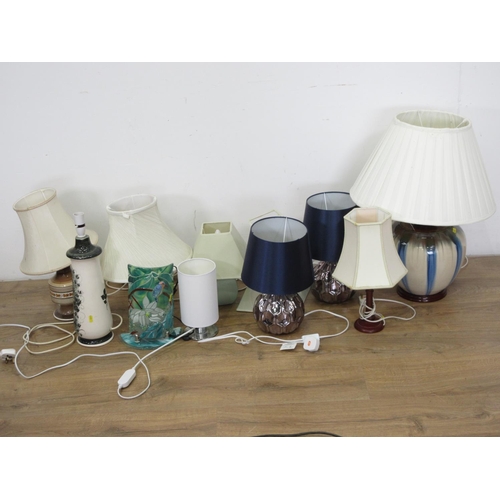 57 - A quantity of various Table Lamps (passed PAT, 1 with fuse removed)