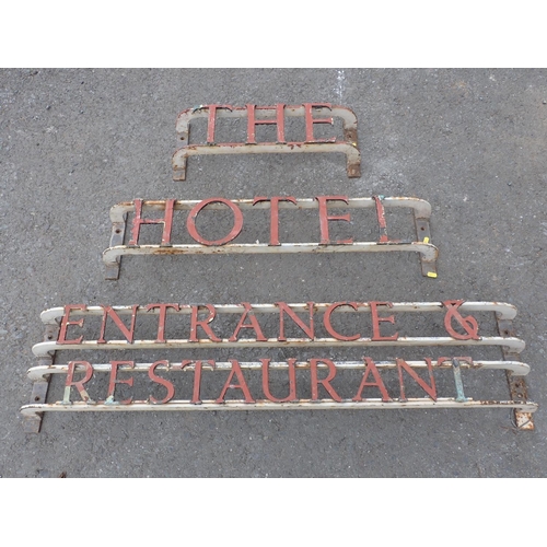 619 - A set of painted Hotel Signs