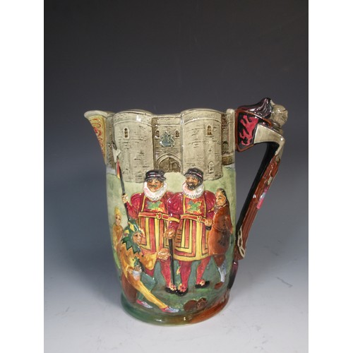 348 - A limited edition Royal Doulton 'The Tower of London' Jug, number 327 of 500, designed by Charles J.... 