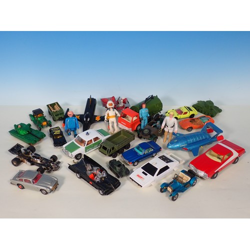 68 - A Meccano Highway Multikit and a collection of unboxed Matchbox and other play worn diecast Vehicles