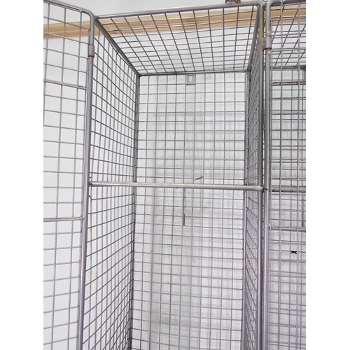 104 - Two mesh double Lockers, 6ft 6in H x 2ft W each