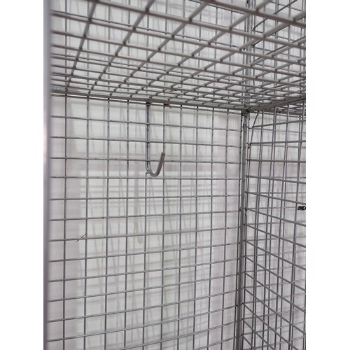 104 - Two mesh double Lockers, 6ft 6in H x 2ft W each