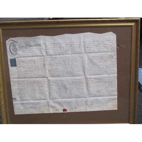 257 - An Indenture between Mary Langmead in the County of Devon and a Robert Hall, 12th day of February, 1... 