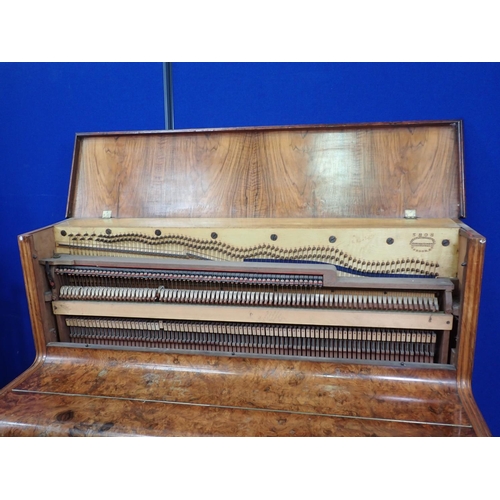 123 - A 19th Century walnut cased Upright Piano by Priestley & Hartwell 4ft 6in W x 3ft 10in H